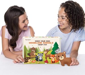 Accesorios de fieltro para niños actividad owl <span class=keywords><strong>fox</strong></span> woodland creatures project kits de bricolaje para niños, artes manualidades juguete de costura - Product Image 4