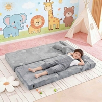 Canapé enfant pliable une place, fauteuil paresseux en éponge compressible, design moderne et simple, chaise rotative en tissu pliable
