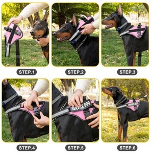 Reflective <b>Dog</b> <b>Harness</b> Vest Adjustable Pet Chest Strap with ID Tag for Walking Outdoor - Product Image 2