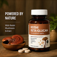 Complément alimentaire Reishi, bêta-glucane, vitamines C et D3, zinc, comprimés immunitaires, supplément de champignons, OEM ODM