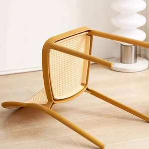 Hot Sale Cafe Restaurant Stackable Customized Colors PP Plastic <b>Rattan</b> <b>Dining</b> <b>Chair</b> - Product Image 5