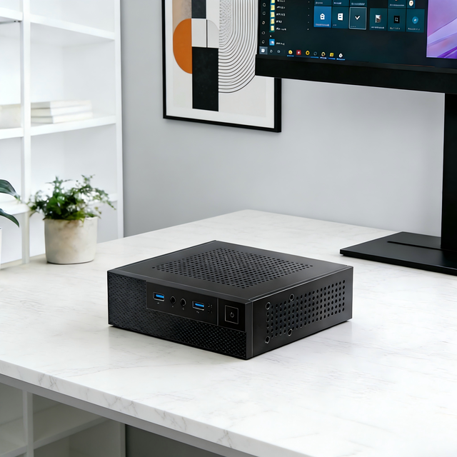 Portable Mini Box AMD Ryzen 5 Desktop Mini PC Gaming Computer New Fanless DDR5 RAM SSD+HDD Storage