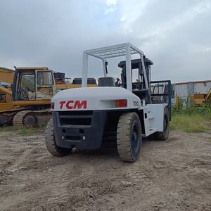 <b>Second</b> <b>Hand</b> Diesel Forklift TCM FD100 10 Ton With Three Stage Mast Solid/Polyurethane Tires and Less Price - Product Image 2
