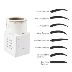 Règle à sourcils 9 styles 50 pièces/rouleau rapide et facile à utiliser ruban à mesurer à usage unique rouleau <span class=keywords><strong>de</strong></span> règle à sourcils jetable <span class=keywords><strong>maquillage</strong></span> - Product Image 5