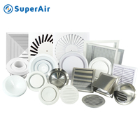 Diffuseur à jet en aluminium multi-anneaux pour système de ventilation HVAC pour extérieur hôpital salle de sport Ventilation de plafond Diffuseur de plafond