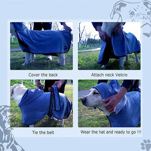 Grosir kostum hewan peliharaan handuk mandi penyerap anjing handuk mandi serat mikro lembut penyerap Super besar handuk mandi hewan peliharaan - Product Image 4