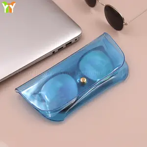 Fast To Ship PVC Sunglasses Case Travel Transparent Jelly Glasses Storage Bags Case Holder