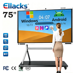 <span class=keywords><strong>จ</strong></span>อแสดงผลแบบอินเทอร์แอคทีฟ LCD IFPD ความละเอียด 4K UHD ขนาด 75 นิ้ว <span class=keywords><strong>จ</strong></span>ากโรงงาน OEM พร้อมหน้าจอสัมผัส IR 20 <span class=keywords><strong>จ</strong></span>ุด ระบบแอนดรอ<span class=keywords><strong>ย</strong></span>ด์/วินโดวส์ สมาร์ทไวท์บอร์ดสำหรับการสอน ความถี่ 120Hz - Product Image 1
