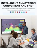 Tableau blanc interactif intelligent Android 14, 75 pouces, HD Ultra, avec 20 points tactiles, pliable, pour l'école