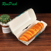 Plateau d'emballage en papier carton à emporter, boîte d'emballage rapide pour hamburgers et frites