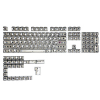 Capuchons de touches transparents avec lettres arabes CBSA-D, petit ensemble complet en boîte, entièrement transparents pour clavier mécanique