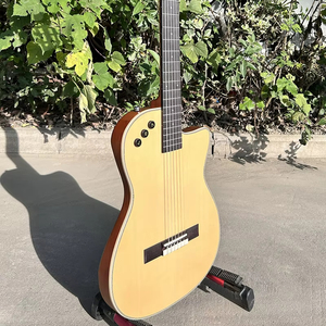 Guitare classique électrique Aiersi, entièrement en bois massif, avec table en épicéa, effets intégrés, portable, cordes en nylon, instrument de musique - Product Image 1