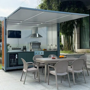 Mueble de Cocina Móvil de Acero Inoxidable para Exteriores, 3600x2350x960mm, Plegable, Multifuncional, para Equipos de Cocina - Product Image 1