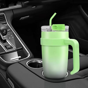 40oz Stainless Steel Tumbler <b>Double</b> <b>Wall</b> Vacuum Insulated Travel Mug With Handle and Straw Custom Logo - Product Image 5