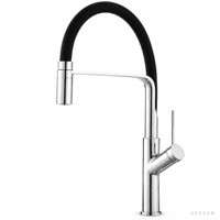 Robinet de cuisine extractible en laiton GEASAM, à monocommande, cartouche céramique, finition chromée, pour distributeur