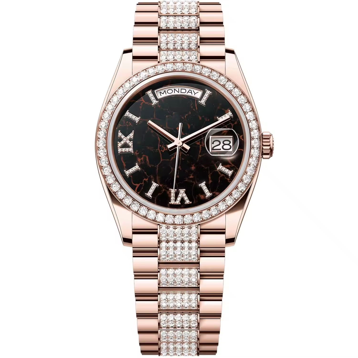 Rose Gold CZ Stone F