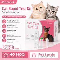 Kit de Prueba Rápida de Antígeno FeLV Felino, Casete de Prueba Rápida para el Virus de la Leucemia Felina, Caja de 10 Pruebas