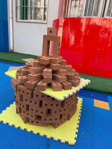 Bloques de Construcción de Plástico Eva 2025 de Primera Calidad, Productos Navideños: Juego de Casa Grande 1:1, Bloques de Espuma Color Madera - Product Image 5