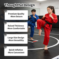 Colchoneta Inflable Portátil de Entrenamiento, Grado Profesional, 10x10 Pies, PVC, Resistente a la Humedad, para Gimnasio, Lucha Libre, BJJ, Todos los Artículos Certificados, China
