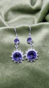 Elegant Iolite Dangle <b>Earrings</b> 925 Sterling <b>Silver</b> Handmade Jewelry Gift for Parties <b>Weddings</b> Trendy Style Wholesale Price - Product Image 4