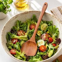Ensemble d'ustensiles de cuisine 4 pièces en bois d'ébène naturel : spatule, cuillère de service, louche, pelle à riz – Outils de cuisson antiadhésifs et sûrs
