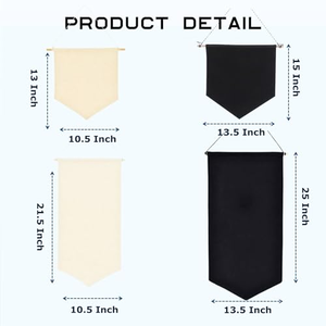 En gros, Guirlande de bienvenue pour chambre d'enfant en toile, brodée avec le nom du bébé et nœuds - Product Image 2