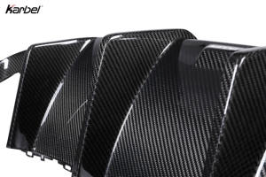 Diffusore Lip Stile Karbel in Fibra di Carbonio a Secco Diffusore Posteriore Labbro di Scarico Spoiler per Audi <span class=keywords><strong>A3</strong></span> <span class=keywords><strong>SLine</strong></span> S3 8V 2017-2019 - Product Image 5