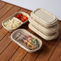 Conteneur alimentaire jetable en bagasse de canne à sucre compostable pour la préparation des repas, boîte à lunch à emporter, écologique, OEM ODM