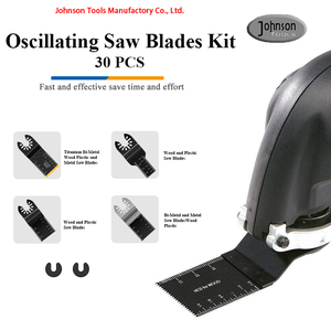 Pisau gergaji berosilasi, pisau <span class=keywords><strong>Multi</strong></span> alat pelepasan cepat profesional Universal Titanium untuk kayu plastik logam 30 buah - Product Image 2