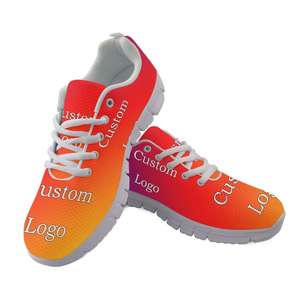 Mode personnalisé danseur motif aquarelle battement de coeur baskets pour les amoureux de la danse respirant maille antidérapant léger chaussures de sport - Product Image 4