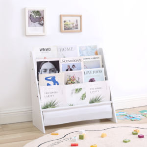 어린이 책장 4 단 보관 책 선반 책꽂이 코너 벽 장난감 책장 회전 디스플레이 선반 홈 거실 - Product Image 4