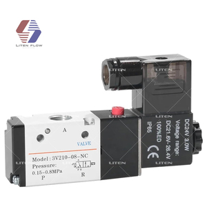 Válvula solenoide de aire neumática de tres vías y 2 posiciones <span class=keywords><strong>3V210</strong></span>-<span class=keywords><strong>08</strong></span> <span class=keywords><strong>NO</strong></span> DC12V 24V AC220V Válvula solenoide de gas controlada electrónicamente - Product Image 2