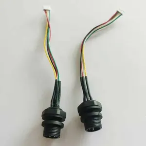 Connector 4 5 8 Pin Panel Mount Male Female A Code M12 To Jst Contacts Wire Terminal Cable Assembly Wire Harness