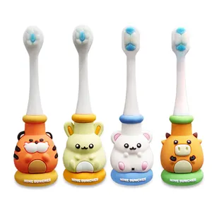 2023 3d design bonito cartoon forma extra macia nano cerda crianças crianças bebê toothbrush