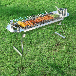 Parrilla de barbacoa plegable portátil de acero inoxidable extra grande Primitive de 73x33.5x70 cm para más de 5 personas - Product Image 2