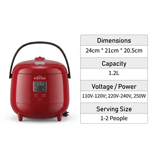 Novedades: Mini Arrocera Eléctrica de 1.2L con Pantalla Táctil y Asas Portátiles, Tamaño Personalizado para Uso en Restaurantes - Product Image 6