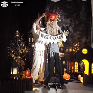 Espantapájaros Eléctrico <span class=keywords><strong>de</strong></span> Halloween con Sonido y Ojos Brillantes para <span class=keywords><strong>Casa</strong></span> Embrujada o Jardín - Product Image 4