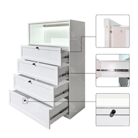 Casiers en acier à cinq tiroirs de grande capacité Armoire de rangement combinée moderne pour salon chambre cuisine utilisation scolaire en plein air