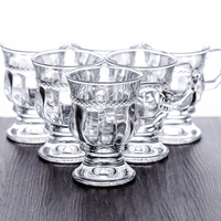 HXglass rétro style européen ménage eau thé verre tasse avec poignée haute valeur tasse à café souvenir bière vin verre