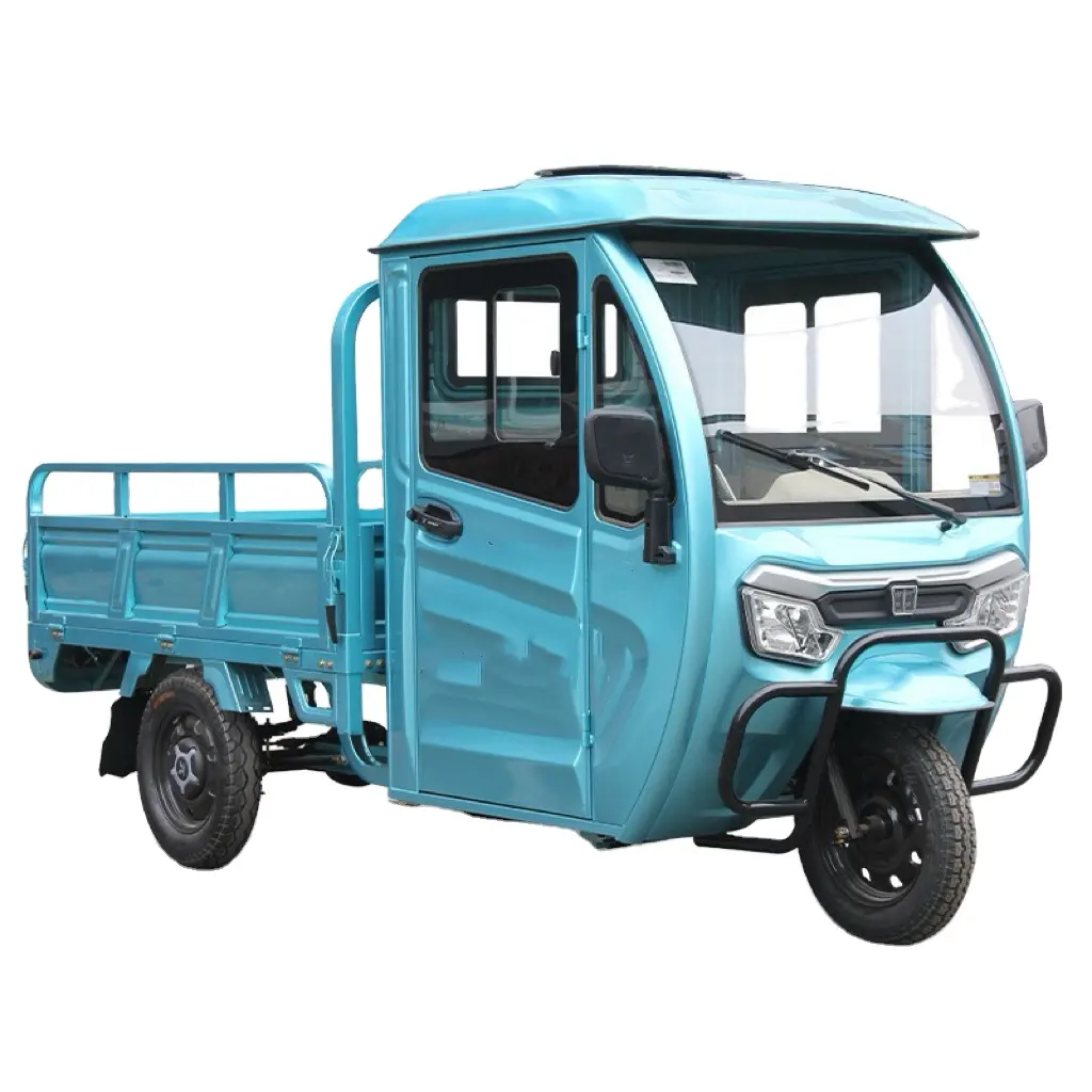 New Sale 1.6m cab enclosed 1500W electric tricycle agricultural cargo truck household electric tricycle motorcycle three wheels