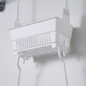 Kitchen Bathroom Hanging <b>Baskets</b> Lotion Container Sundry Containers Organizer Storage <b>Baskets</b> with Hooks <b>Plastic</b> Hanging Baksets - Product Image 1