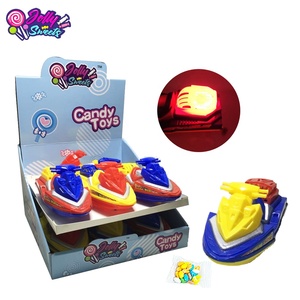 JollySweets Toy Candy Pull String Light Motor Boat con caja de dulces Juguete de dulces de plástico - Product Image 2