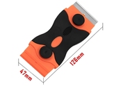 Grattoir double face à lame de rasoir Grattoir métallique polyvalent personnalisable pour fenêtre de voiture Film vinyle autocollant nettoyage des vitres OEM