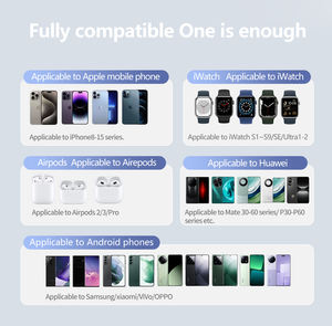 ที่ชาร์จไร้สายแบบแม่เหล็ก3-in-1แบบพกพารองรับโทรศัพท์มือถือนาฬิกาหูฟังสำหรับมืออาชีพมี3สีให้เลือกแบบมีไฟ - Product Image 5