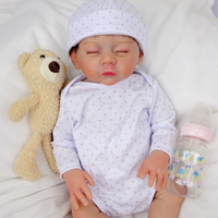 18 Zoll Realistische Vinyl-Reborn-Babypuppe für Wasserspiele, Lebensechte Neugeborenen-Puppe, Beruhigender Begleiter, Spielzeug-Geschenk für Kinder