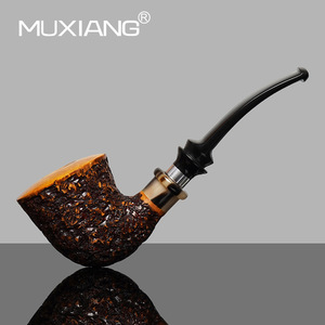 Muxiang Briar Wood Smoking Pipe Bent Type Handcrafted Tobacco Pipe For Personal Gift - Product Image 3