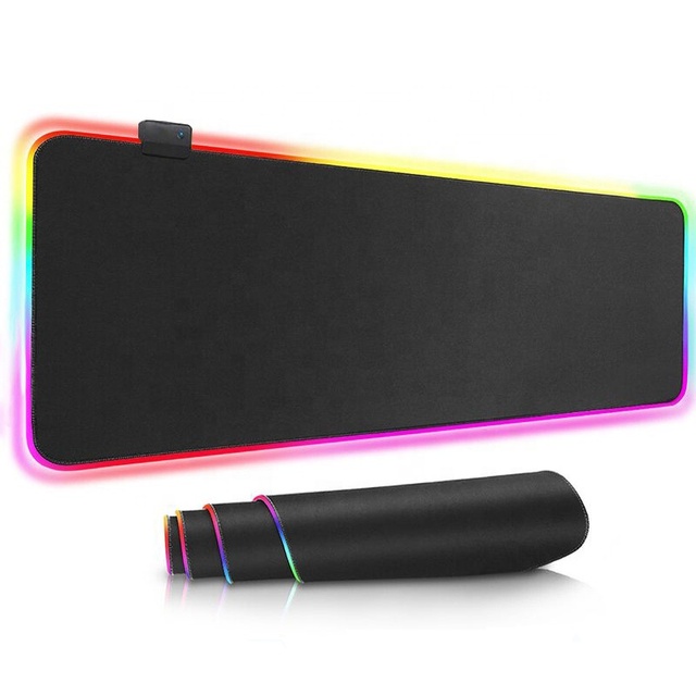 Non-slip Waterproof Oversized 800*300 Mouse Pad Extended Backlit Black RGB Gaming Mouse Mat