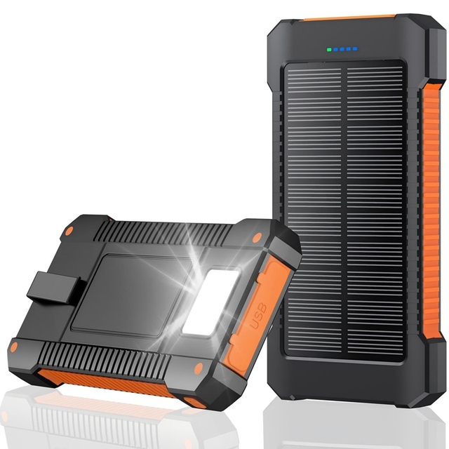 Hot Popular Cheap Waterproof Solar Power Bank Portable Outdoor Solar Charger with Compass and LED Torch