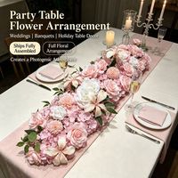 JD Luxe Voorgefabriceerde Inklapbare IJzeren Bruiloftstafeldecoratie met Kunstbloemen voor Recepties en Banketten