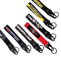 Porte-clés personnalisé en alliage de zinc durable avec logo imprimé en typographie, thème sportif, étiquette de moto, bracelet